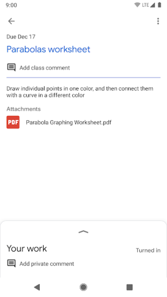 Google Classroom Screenshot 6